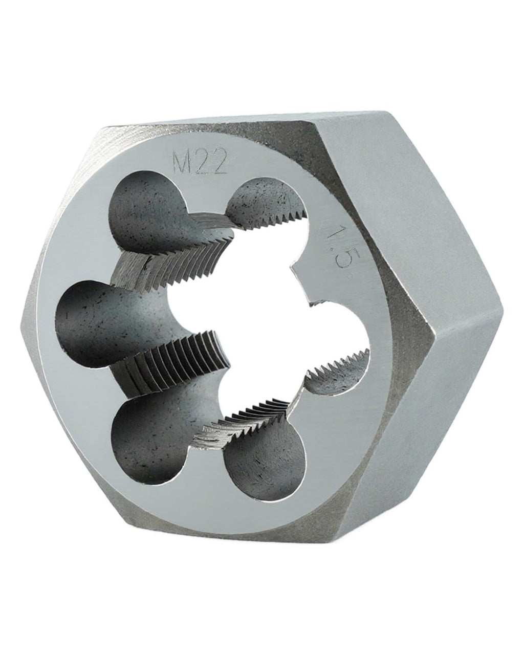 M22 x 1.5 Hex Rethreading Die, Right Hand Carbon Steel Thread Repair Tool