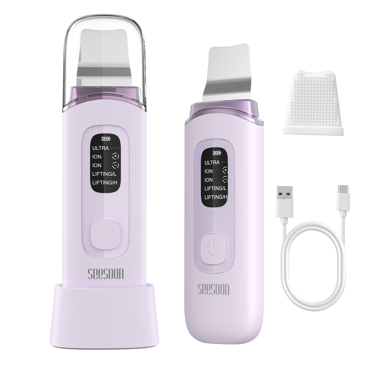 4 in1 Facial Skincare Scrubber,Skin Scrubber Face Spatula - Blackhead Remover with 4 Modes, Pore Extractor Face