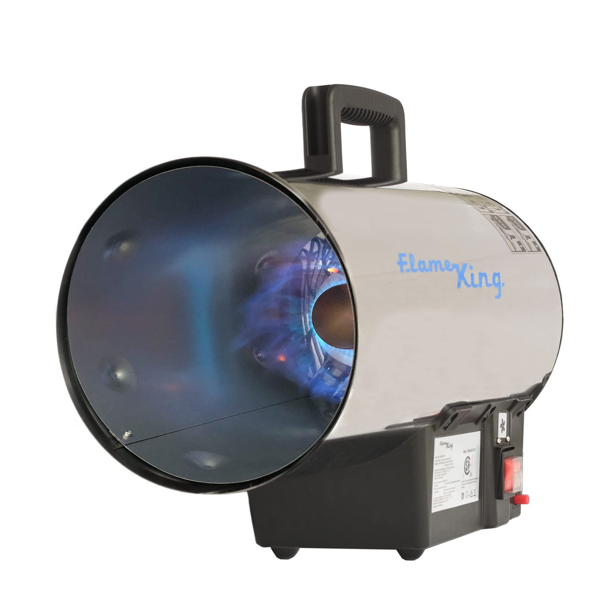 60,000 BTU Portable Propane Forced Air Heater Outdoor Great for Jobsite, Construction, Garage, Patio, Stainless Steel
