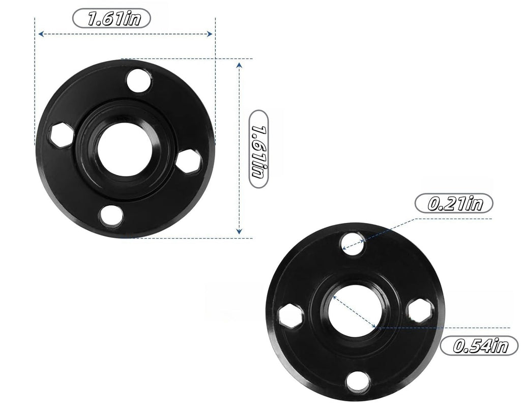 Metal Angle Grinder Inner Outer Flange Nut（3 Set）Replace Black & Decker Dewelt 224399-1 193465-4 224568-4 Inner Outer Flat Adapter Nut