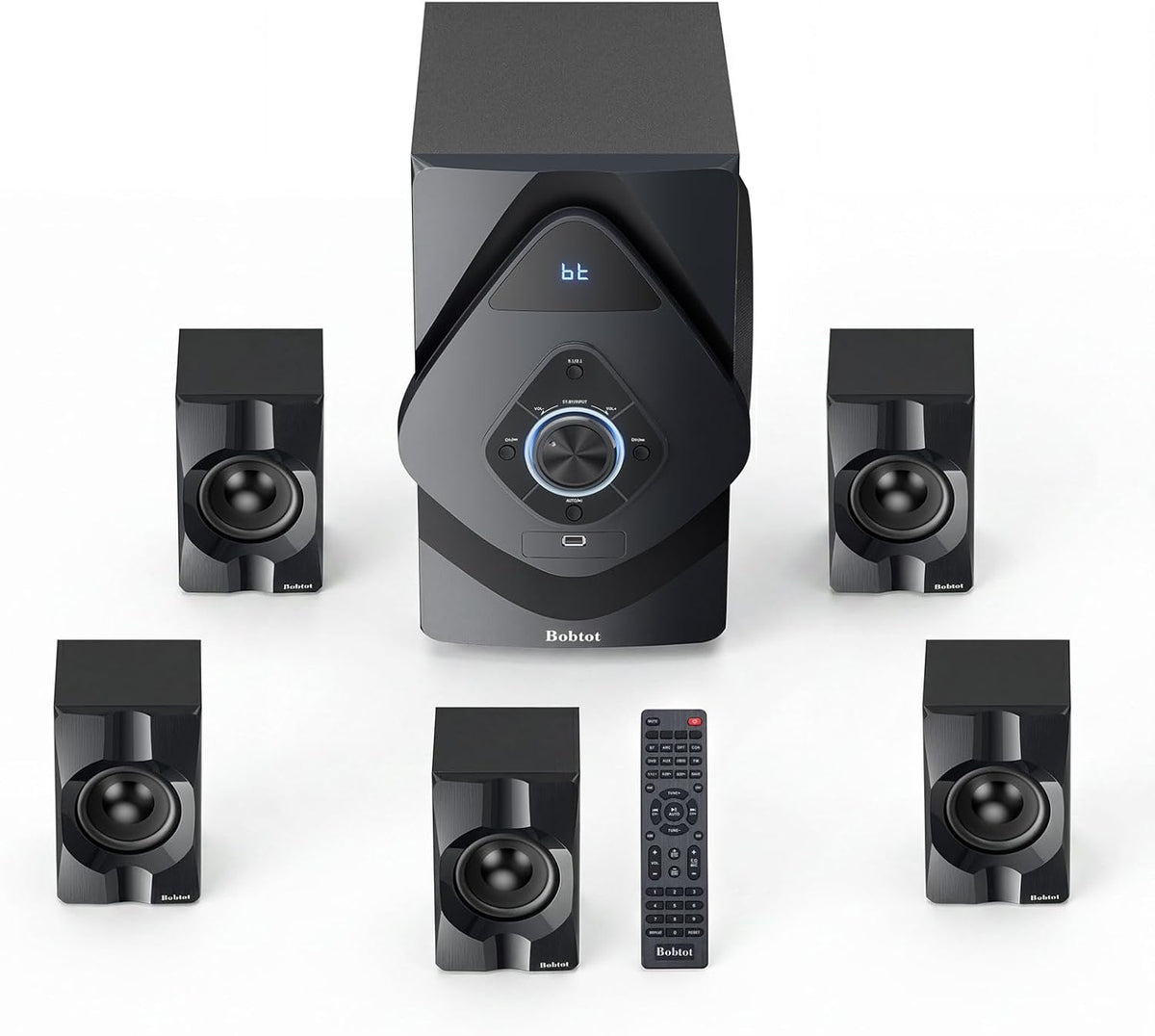 Home Theater System Wireless Rear Satellite Speakers | 800W 6.5 inch Subwoofer 5.1/2.1 Channel Surround Sound Systems
