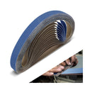 1 x 30 Inch Sanding Belts, 15 Pcs Assorted Grits (40/60/80/120/150), Zirconia Sanding Belts for Metal Polishing, Woodworking, Derusting