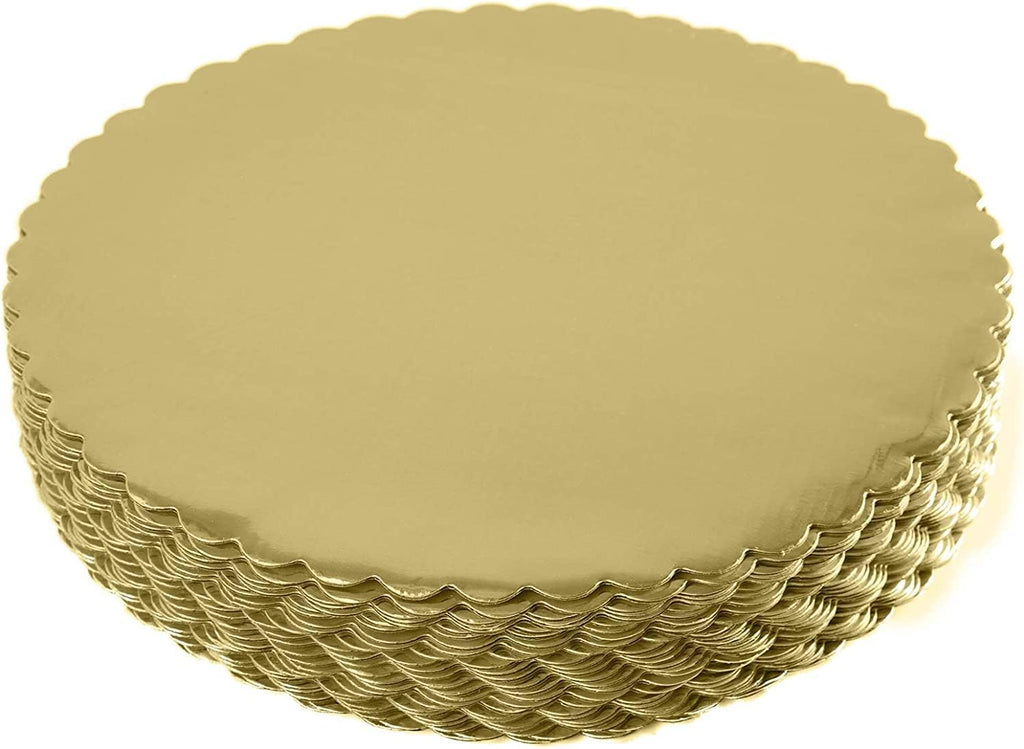 [25pcs] 10" Gold Cakeboard Round,Disposable Cake Circle Base Boards Cake Plate Round Coated Circle Cakeboard Base