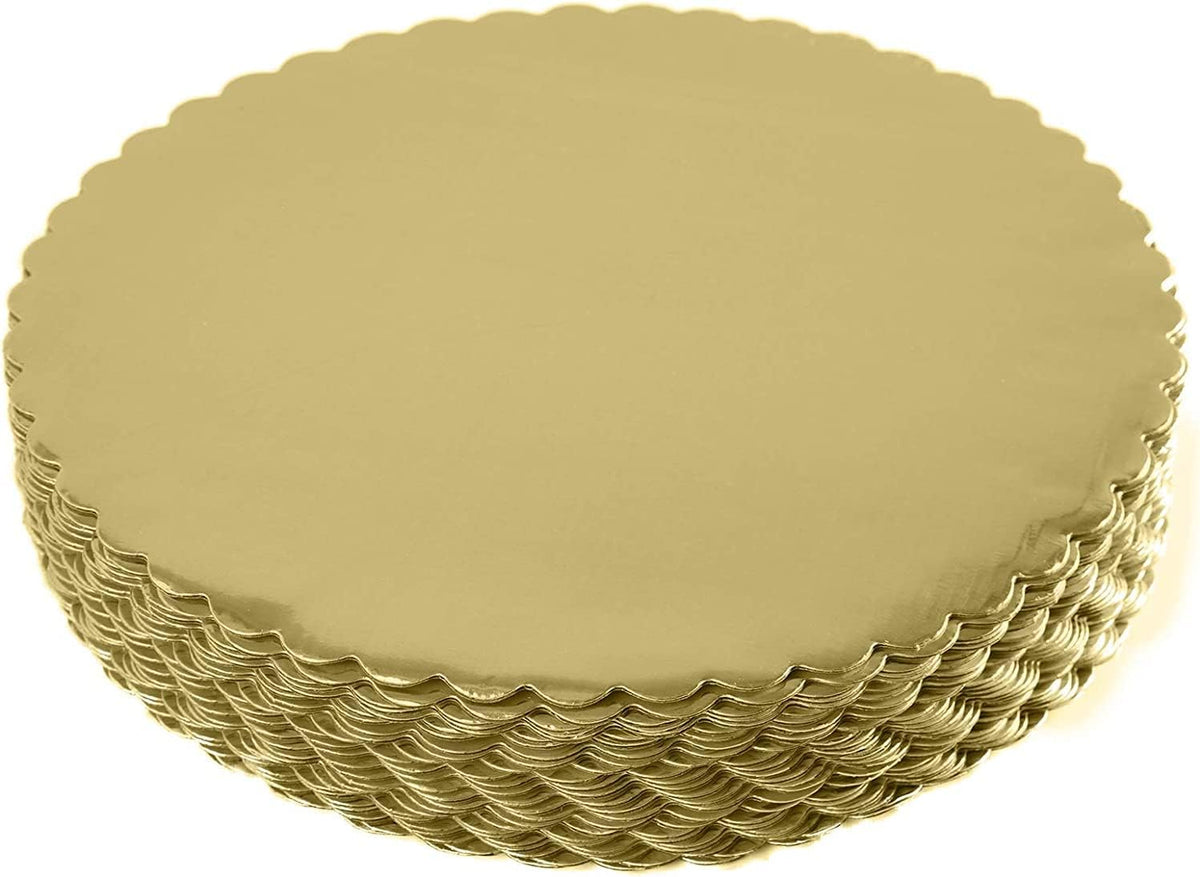 [25pcs] 10" Gold Cakeboard Round,Disposable Cake Circle Base Boards Cake Plate Round Coated Circle Cakeboard Base