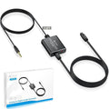 Professional 7 ft Long 3.5mm to Toslink Optical Audio Adapter | With ADC Analog to Digital Audio Chip-Plug & Play-For