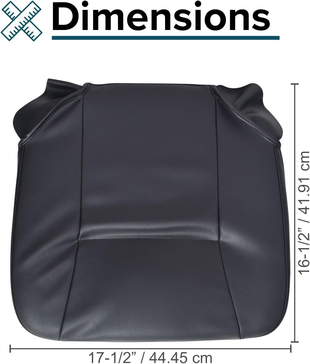 Black Vinyl Seat Base for Go-Go and Pride Revo (SC60/SC63/SC64) Mobility Scooters - Replacement 17-1/2"x16-1/2 Foam Insert with Cover for Standard GOGO Scooter Models (SETBASE2546)