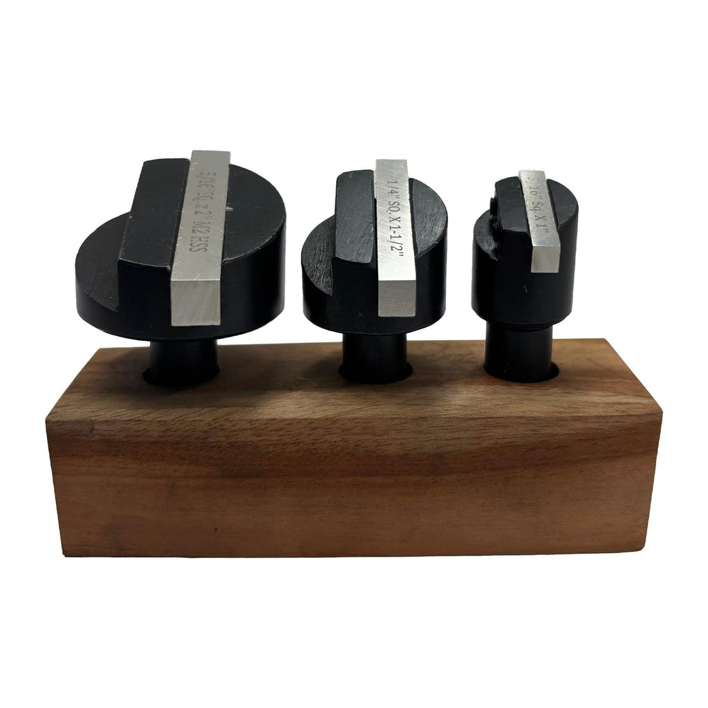 ASSORTS Fly Cutter Set, 1/2" Shank with Wooden Stand