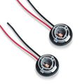 MLY 2 PCS Automotive 1156 Bulb Socket, Insulated Nylon Base Reverse Light Socket, BA15S 180 Degree Pure Copper Terminal and Extension Wire Harness, Universal for Cars Bulb Standard Adapter (Gray)
