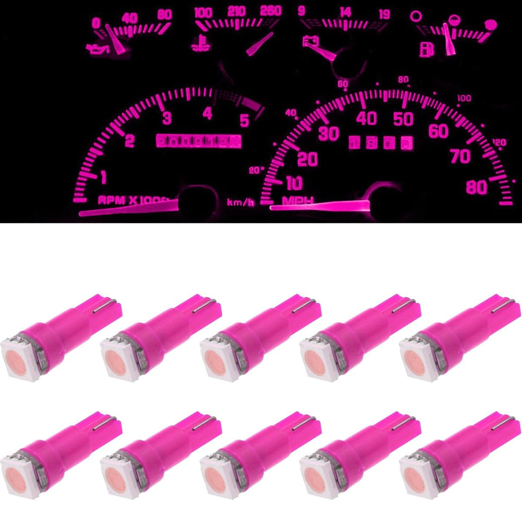 Atmufelp 10X t5 led bulbs Instrument dash lights Instrument Gauge Cluster LED Dash Kit Dashboard LED Light Bulb Pink/Purple Replacement for Subaru Impreza WRX RS TS 2002 2003 2004 2005 2006 2007 Truck