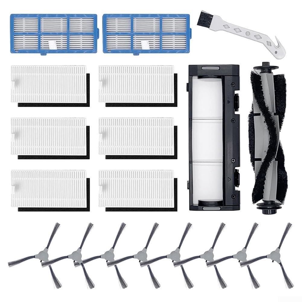 Replacement Parts Kit for Ionvac 2000 Robot Vacuum, Includes Side Brushes Filters Covers Main Brush Roller Accessories Set