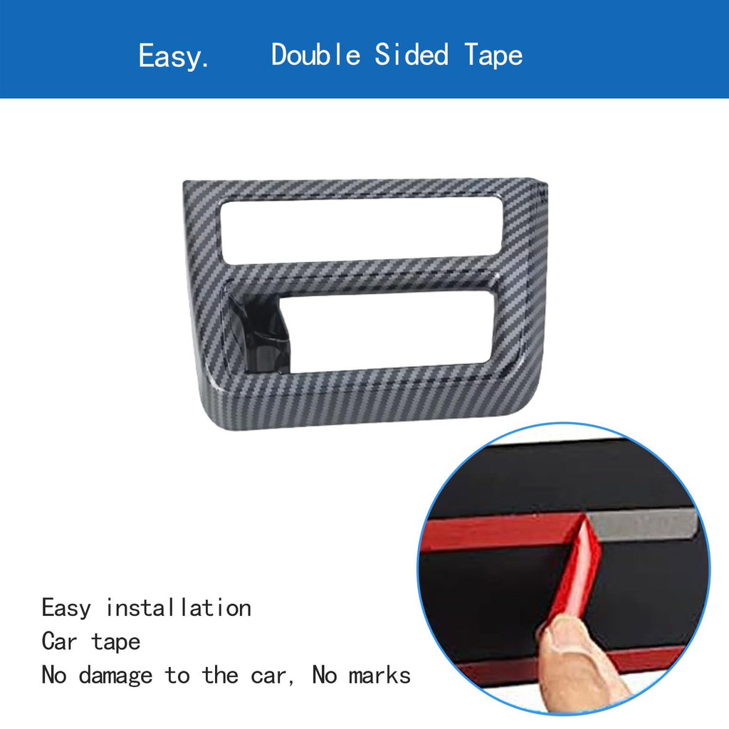 GZZHANMU Side Console Headlight Control Button Frame Cover Trim Fit for Hyundai Sonata 2024 2025 Interior Accessories（ABS,Glossy Carbon Fiber）
