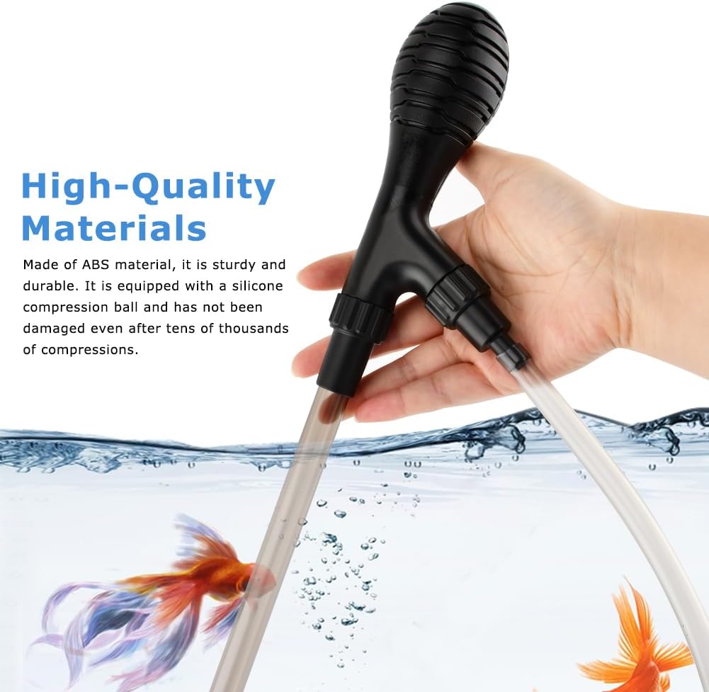 Aquarium Gravel Vacuum Siphon, 6 ft Hose, for 5-20 Gal Tanks