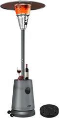50,000 BTU Patio Heater for Outdoor Use, Portable Propane Patio Heater with Wheels, Stainless Steel Burner for Porch