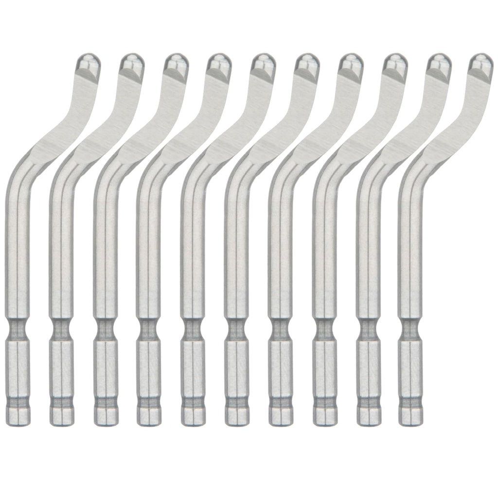 Lirioden 10PCS M35 Cobalt HSS Deburring Blades BS1018–65-67 HRC Heavy-Duty Edge Remover for Stainless Steel, Copper, Aluminum,Plastic,PVC,Resin&3D Printing–Professional Metalworking & Plumbing Tool