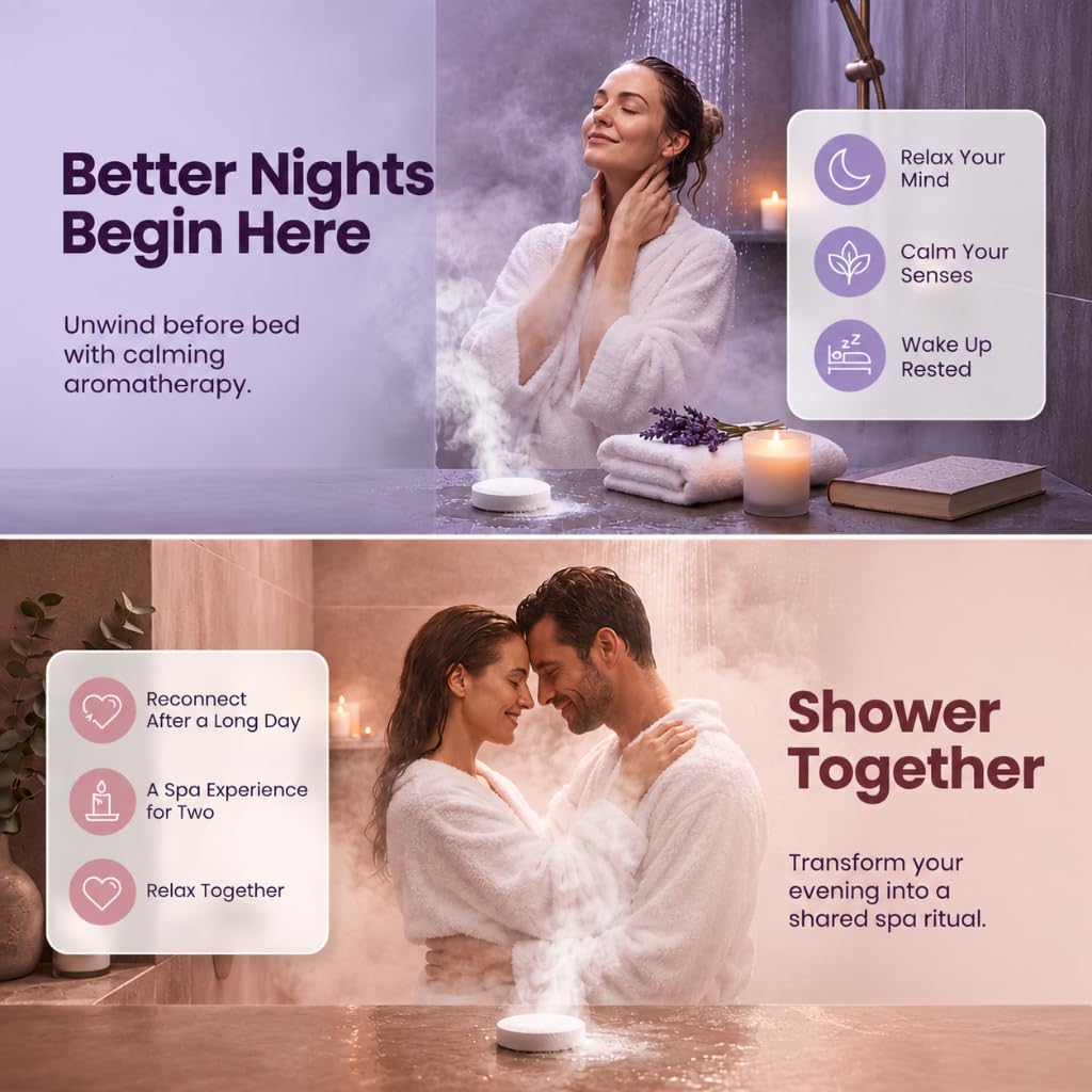 BodyRestore Shower Steamers Aromatherapy, Self Care Gifts, Calm 15 Pack