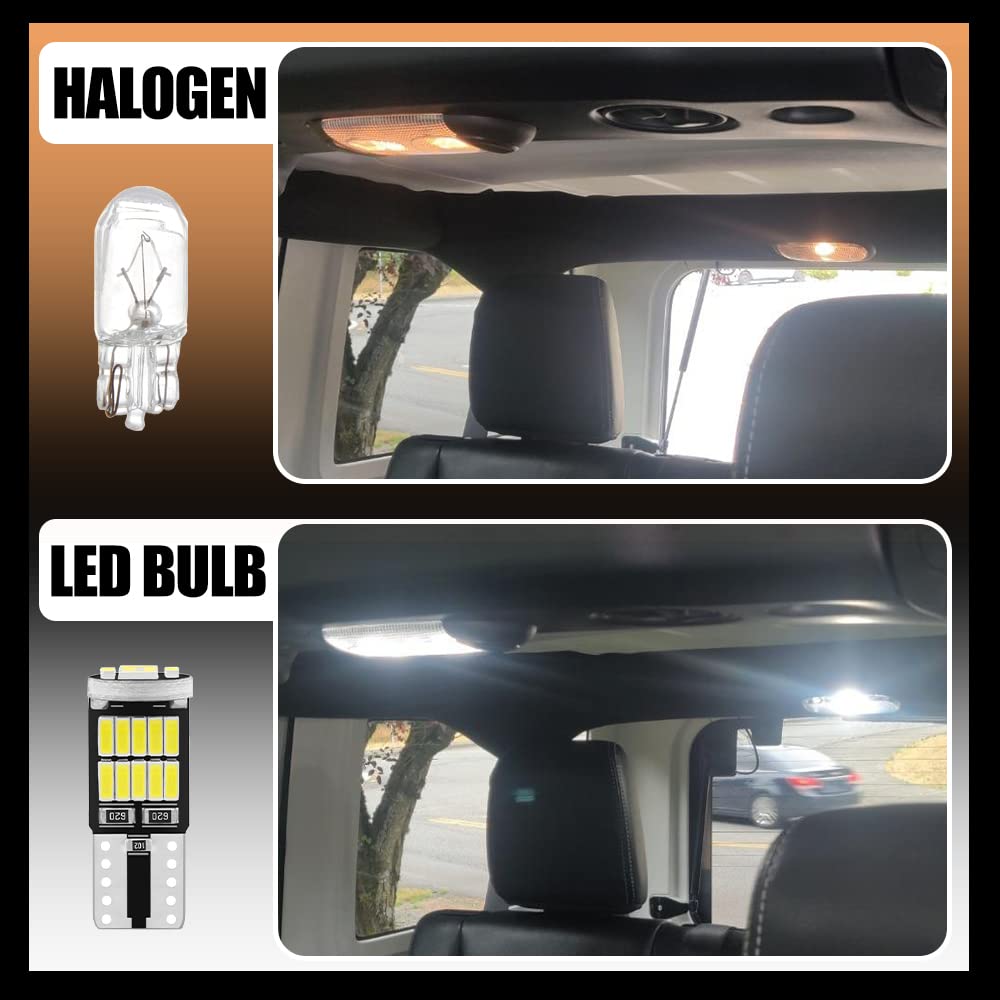 Super Bright 6000K White Interior LED Lights Kit for Honda Pilot 2003 2004 2005 2006 2007 2008 Map Dome Door Trunk License Plate Lights LED Interior Light Bulbs Package + Install Tool