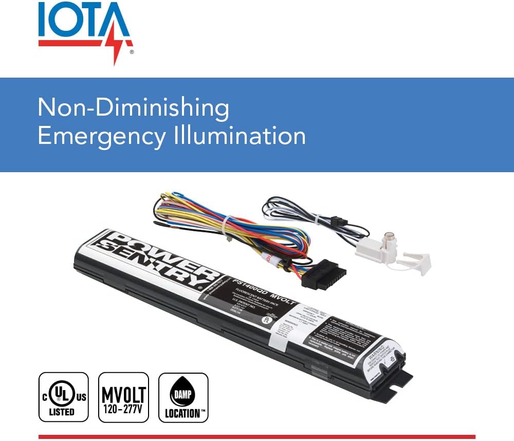 Lithonia Lighting Power Sentry Emergency Battery Back Up T5 T8 Compatible