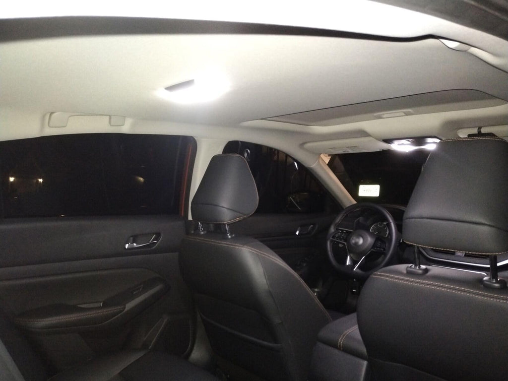 D15 Lighting LED Interior Light Kit Accessories for Nissan Rogue Kicks Sentra Versa 2021 2022 2023 2024 6000k White Map Dome Trunk License Plate Bulbs (9 Pieces)