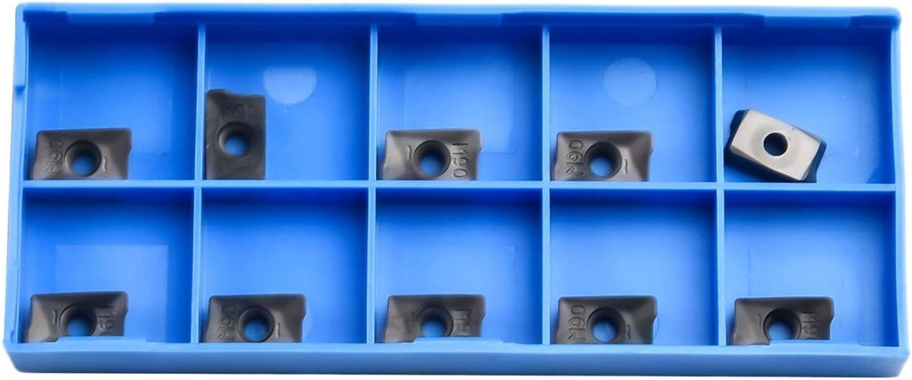 10 Pcs Carbide Inserts APKT1003PDR IC908 Indexable Turning Tool Tips for Steel and Cast Iron, High Strength and Toughness for CNC Milling Finishing and Semi-Finishing