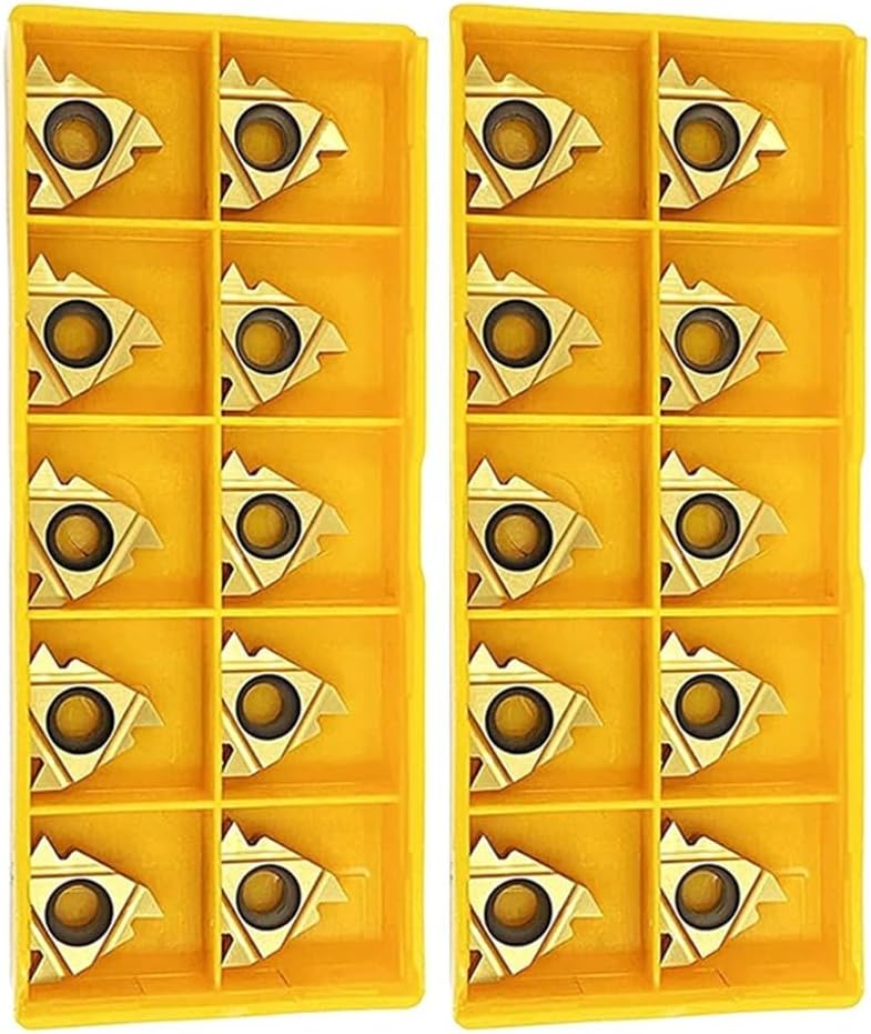 16ER AG60 Carbide Threading Inserts 20pcs for Turning with SER1616H16 Lathe Holder External Thread Inserts Replacement Turning Tools Industrial Metal Machining