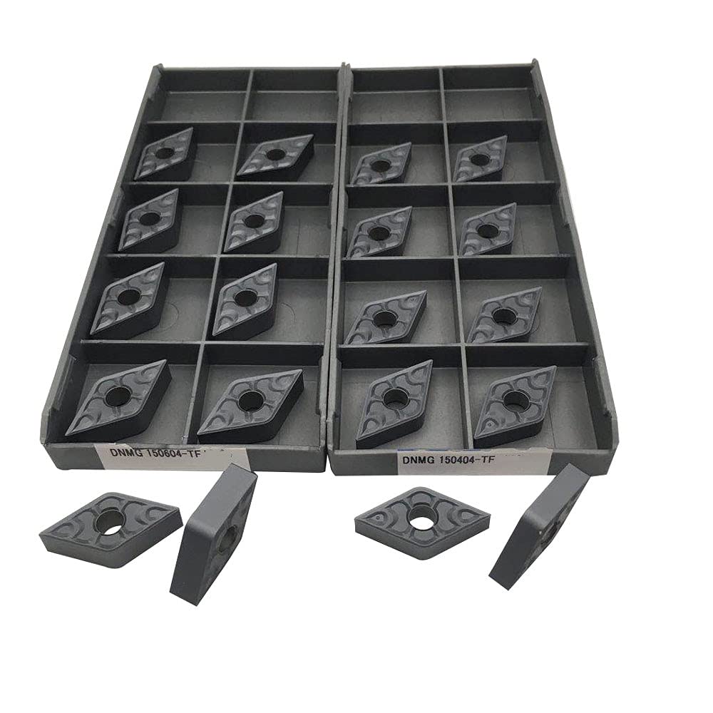 zouzmin DNMG150404 DNMG150408 DNMG150604 DNMG150608 CNC Indexable Carbide Turning Insert for MDQNR Turning Tool Holder Diamond Shaped (DNMG150604)