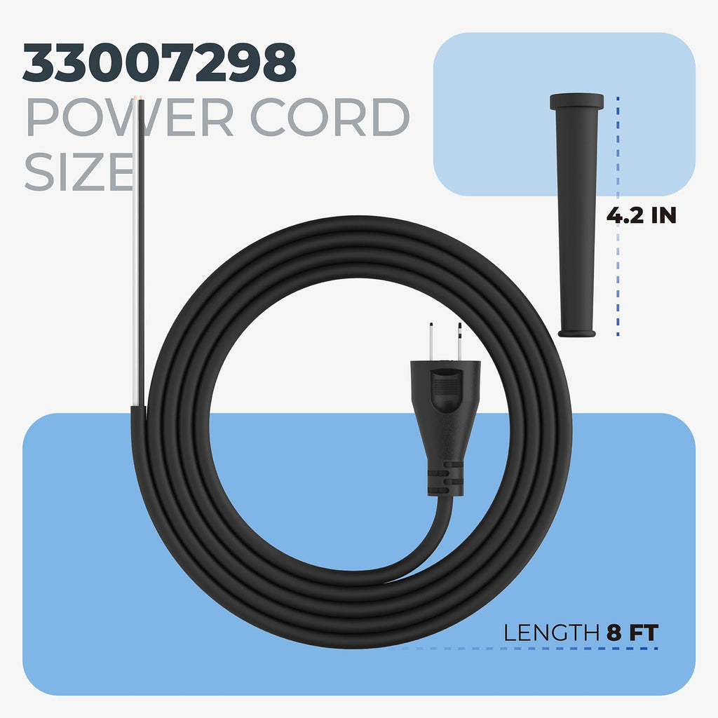 33007298 Power Cord for DEWALT Corded Electric Tools, 2 Wire 18 Gauge (8Ft)