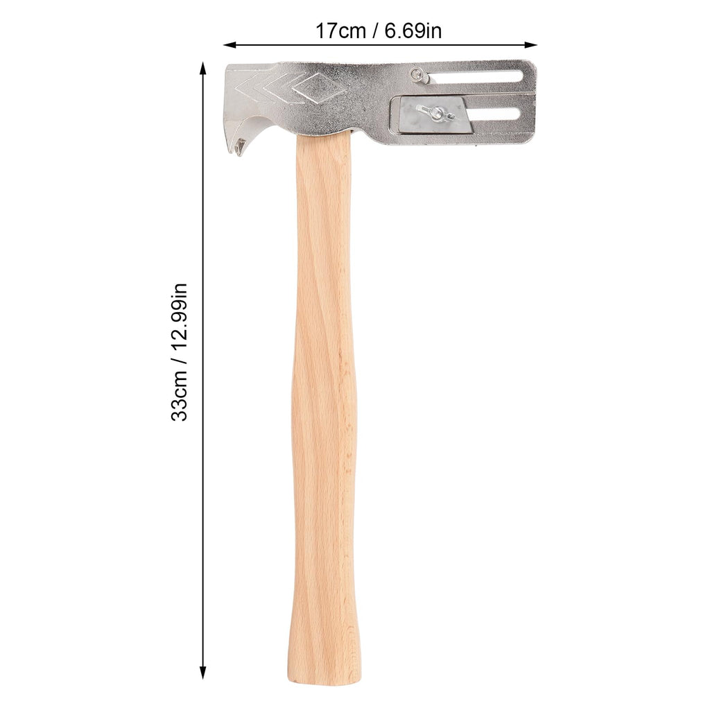 Magnetic Roofing Hammer, Magnet Roofing Hatchet, Multi-Functional Hatchet with Ergonomic Wood Handle for Roof