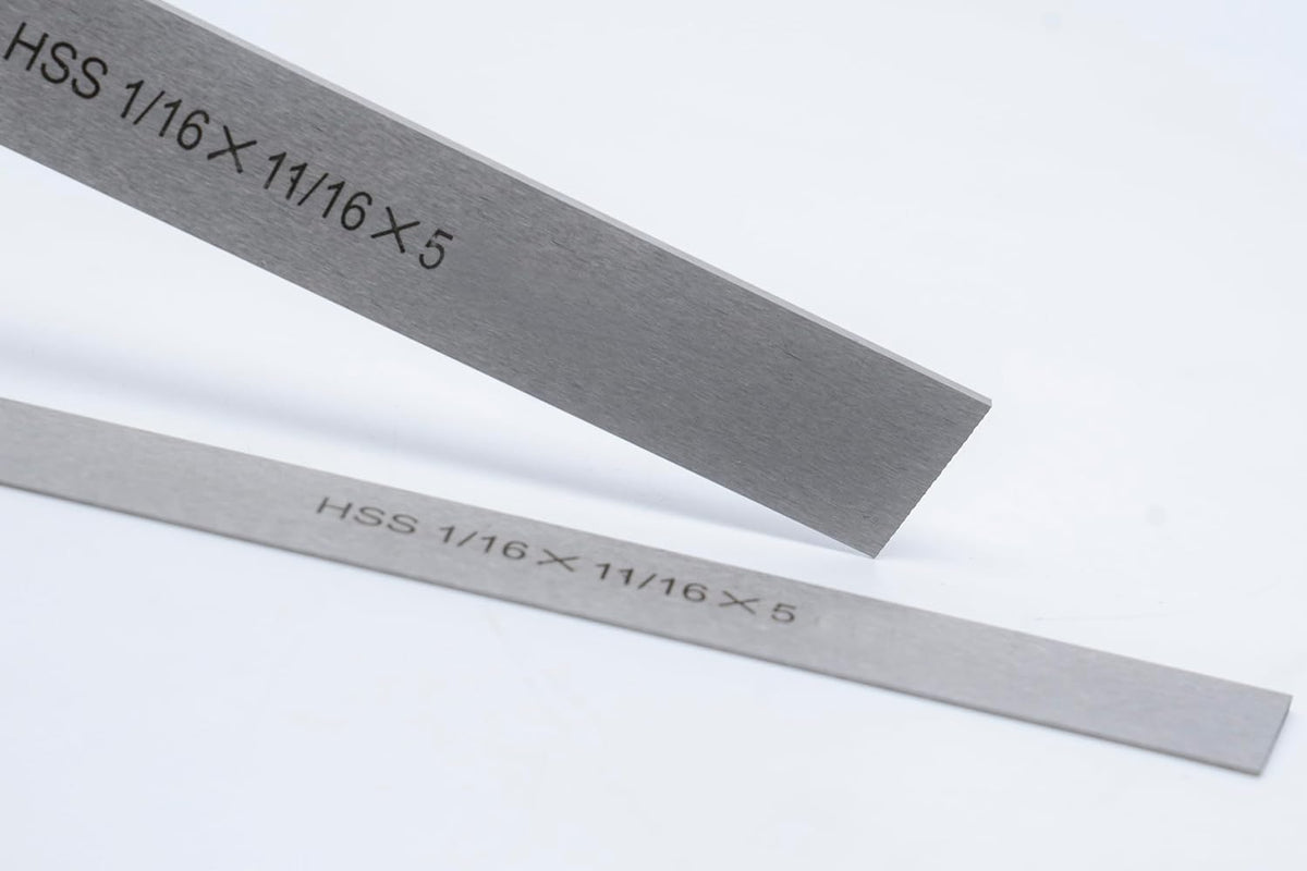 Set of 2 HSS Blades for Lathe Parting Cut Off Blade (1/16x11/16x5 Inch)