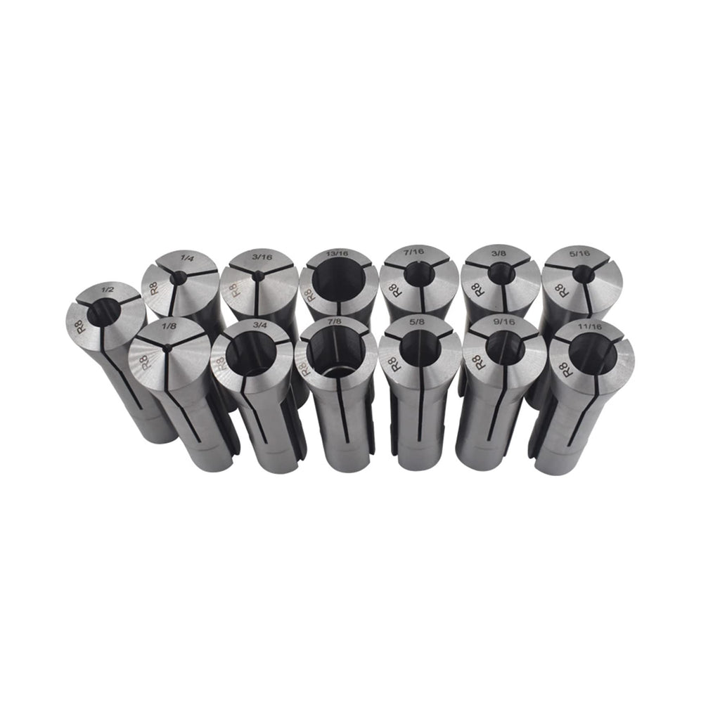 waltyotur R8 Collet Set 1/8-7/8 Inch 0.0006 TIR 13 Pack
