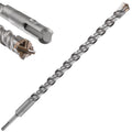 Wensilon Extra Long Hammer Drill Bit - 1pcs 1" X 18"-16" Cross-Type Double Thread Carbide for Concrete, Brick, Stone, Cement Walls