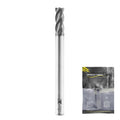 SPEED TIGER Micrograin Carbide Square End Mill Extra Long Reach - 4 Flute - ISLE3/8 4T (1 Pieces, 3/8") - for Milling Alloy Steels, Hardened Steel, Metal & More – for DIYers & Professionals