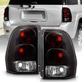 KEEKPO - Compatible with 2002-2009 Chevy Trailblazer Red Smoked Lens Tail Lights Brake Lamps Set Replacement Left+Right