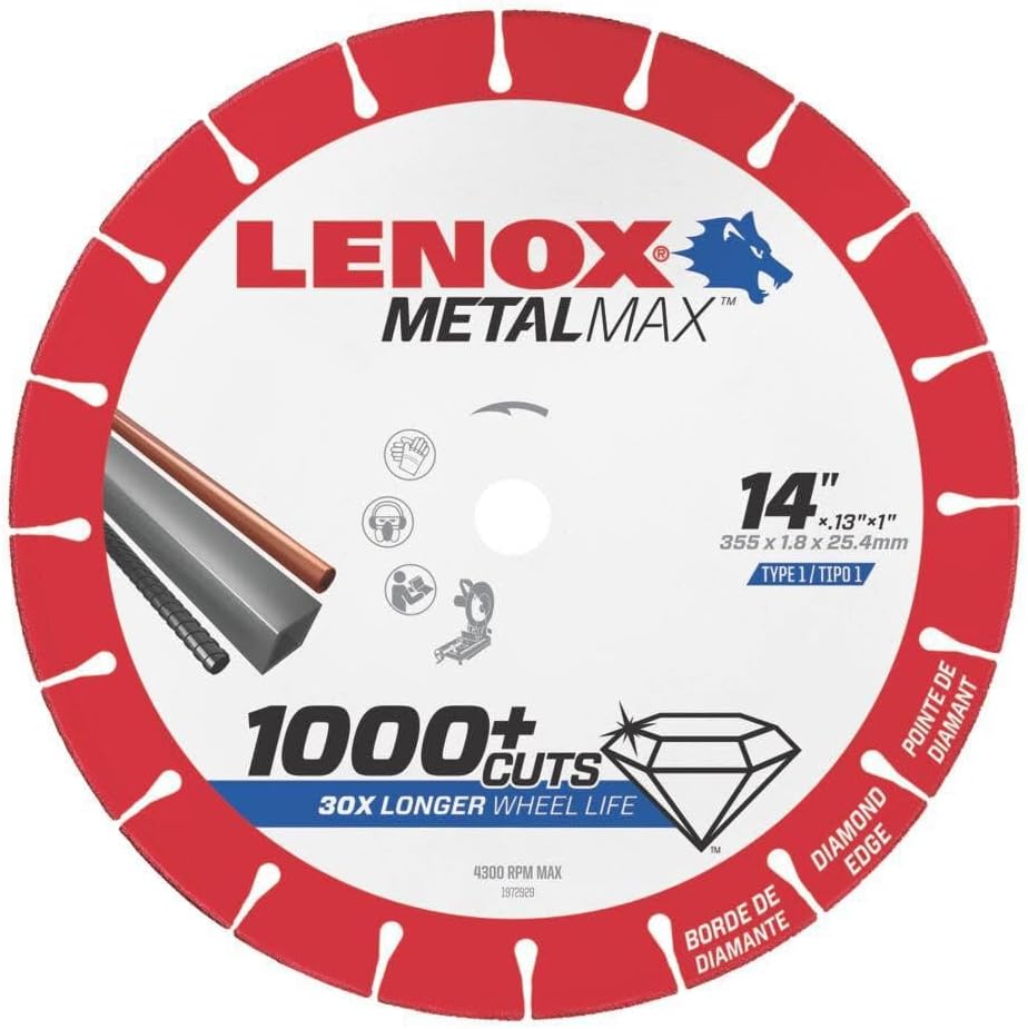 LENOX Tools Cutting Wheel, Diamond Edge, 14-Inch (1972929)