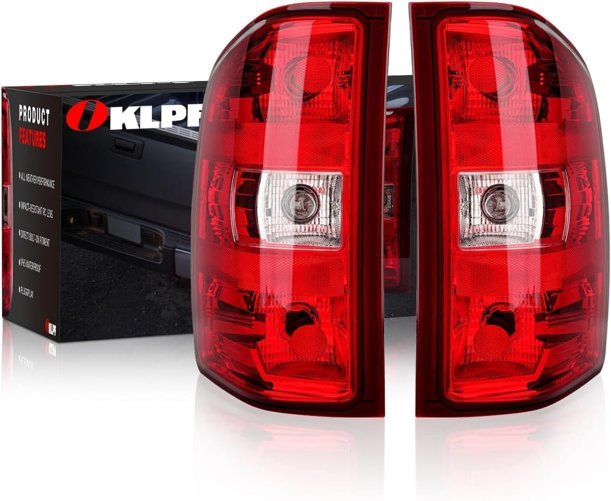 OKLPF Rear Brake Tail Lights Compatible With 07-14 Chevy Silverado