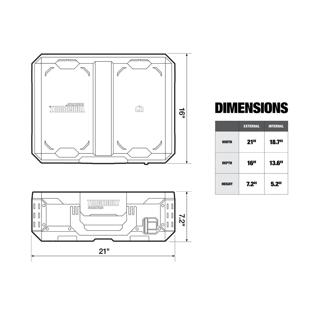 StackTech 1 Drawer Tool Box, Stackable Organizer, 75 lb Capacity