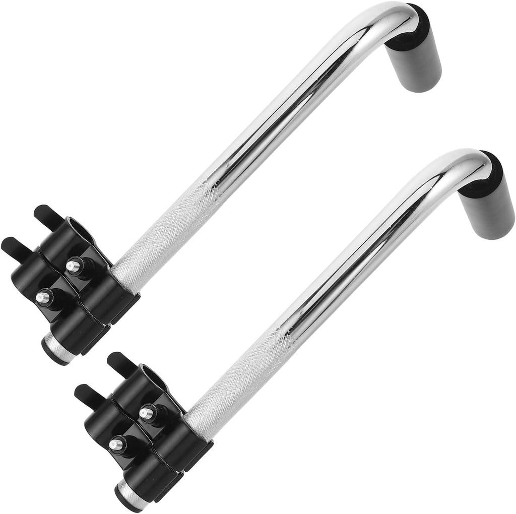 VOSAREA 2pcs Push Wheelchair Handle Extender Stainless Steel Extension Handles Replacement Universal Wheelchair Accessories for Adults Elderly Disabled Transport
