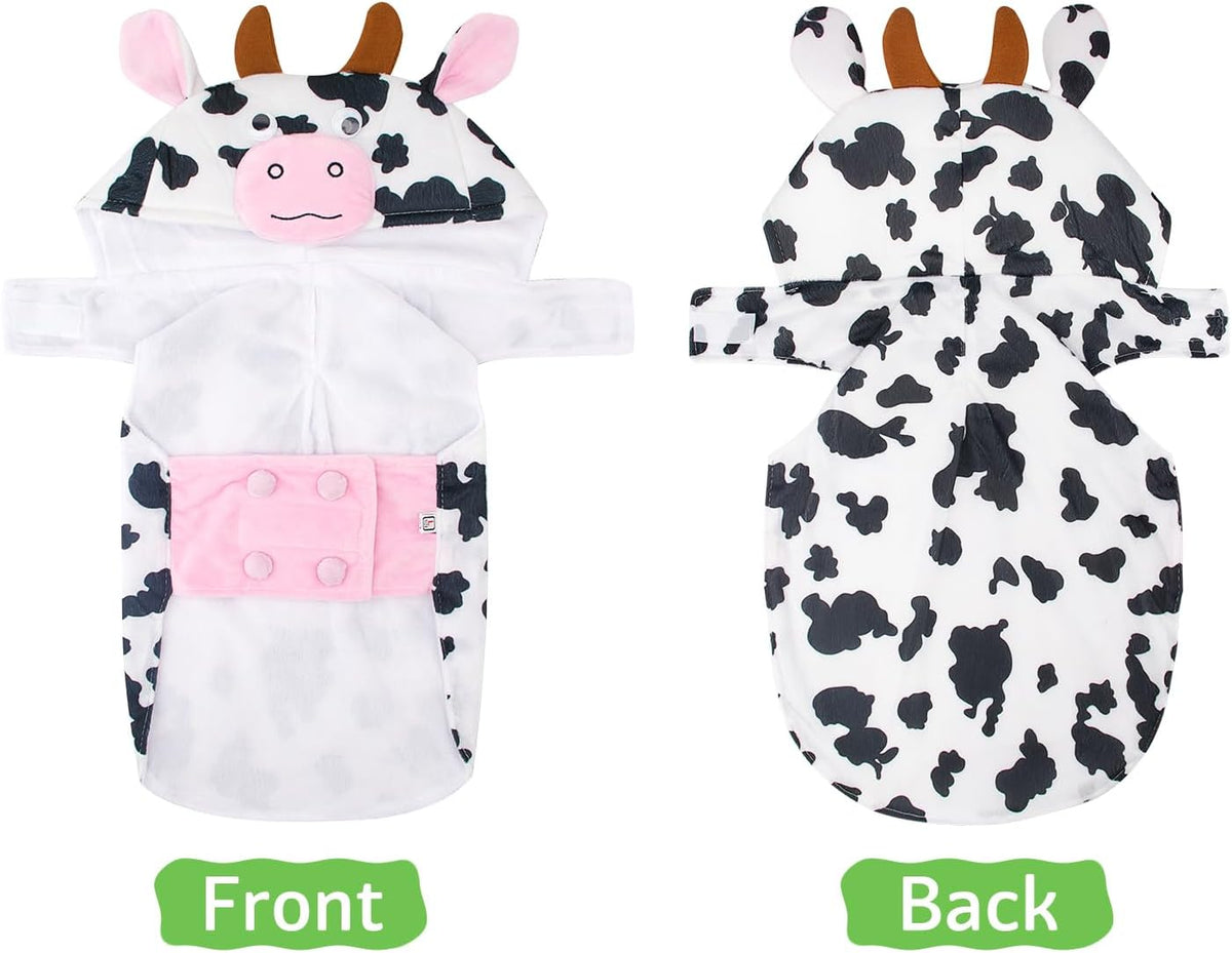 Cow Dog Costume Clothes, Dog Halloween Costumes for Small Medium Dogs