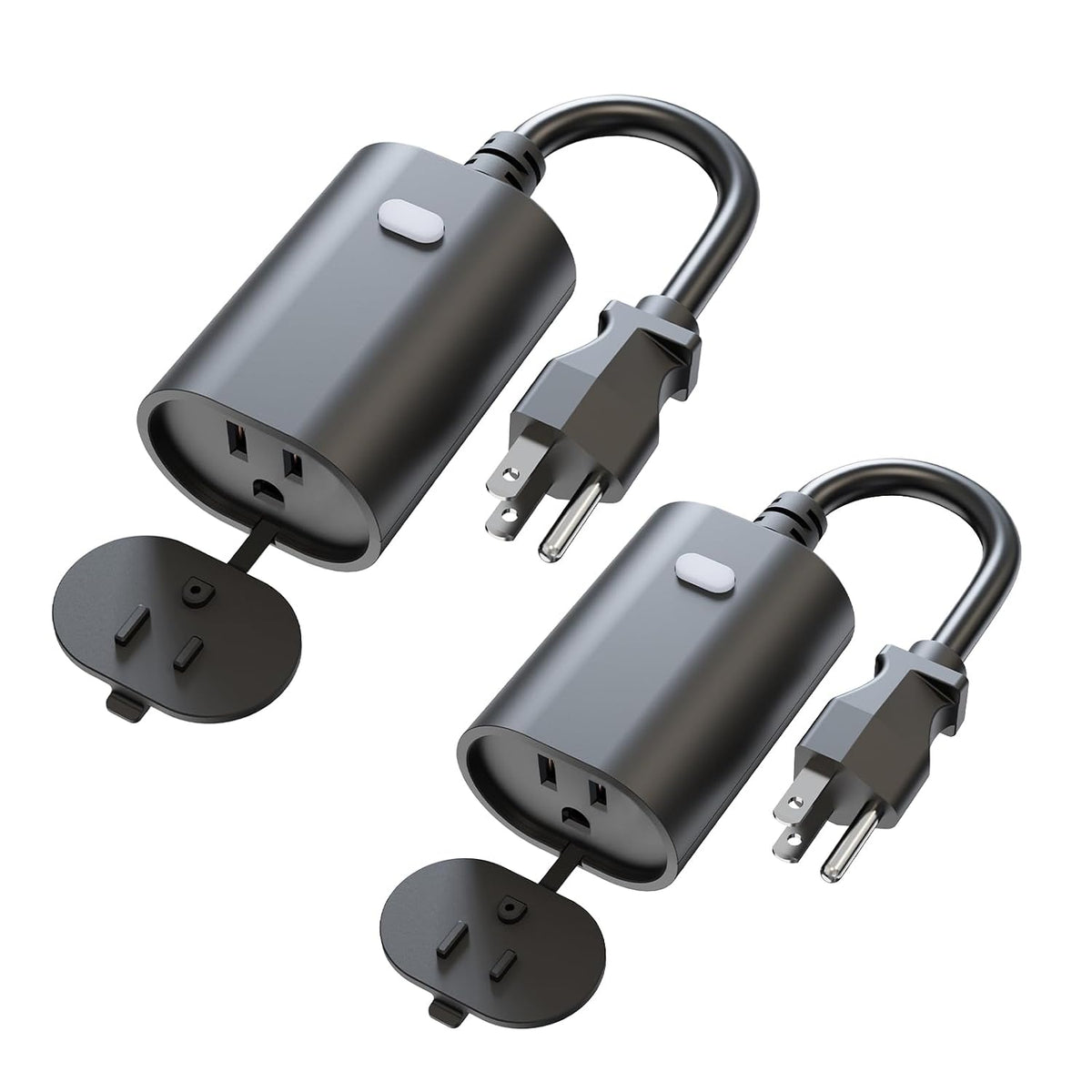 Outdoor Smart Plug, IP65, 2.4G WiFi Only, FCC Listed, 2 Pack
