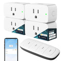 Matter Smart Plug, Work with Apple Home, Alexa, Siri, Google Home | Smart Outlet with Remote, Timer & Schedule
