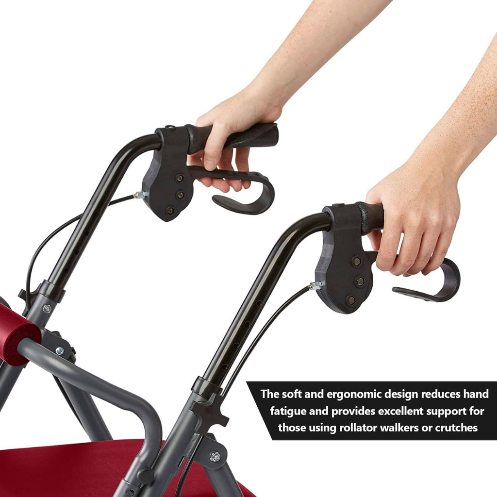 Rollator Hand Grip for Rolling Walker Replacement - Mobility Disabled Patient Handgrips Accessories, 0.78"(20mm), 2 Pcs