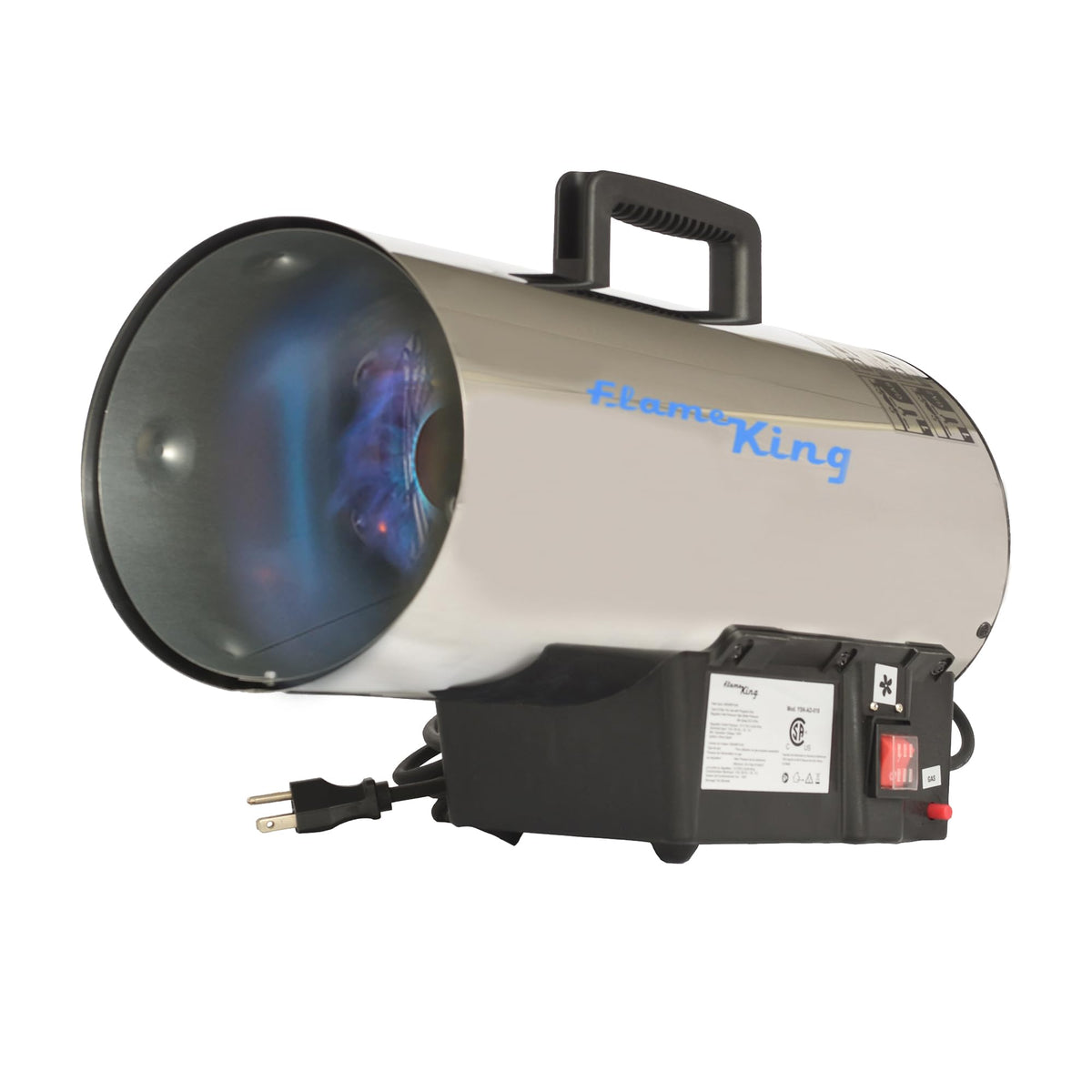 60,000 BTU Portable Propane Forced Air Heater Outdoor Great for Jobsite, Construction, Garage, Patio, Stainless Steel