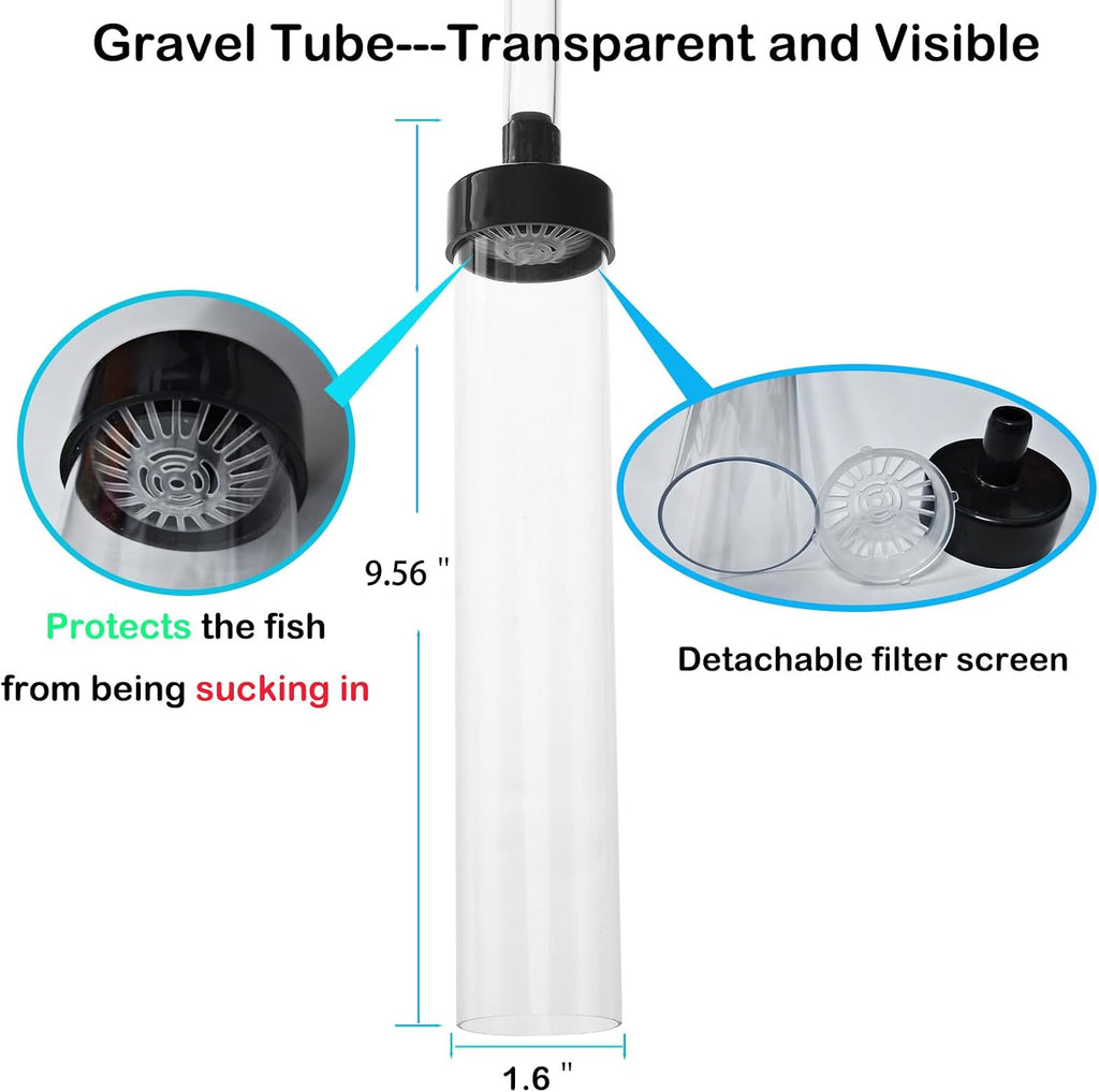 7ft Aquarium Siphon Vaccum Cleaner Fish Tank Water Changer Kit