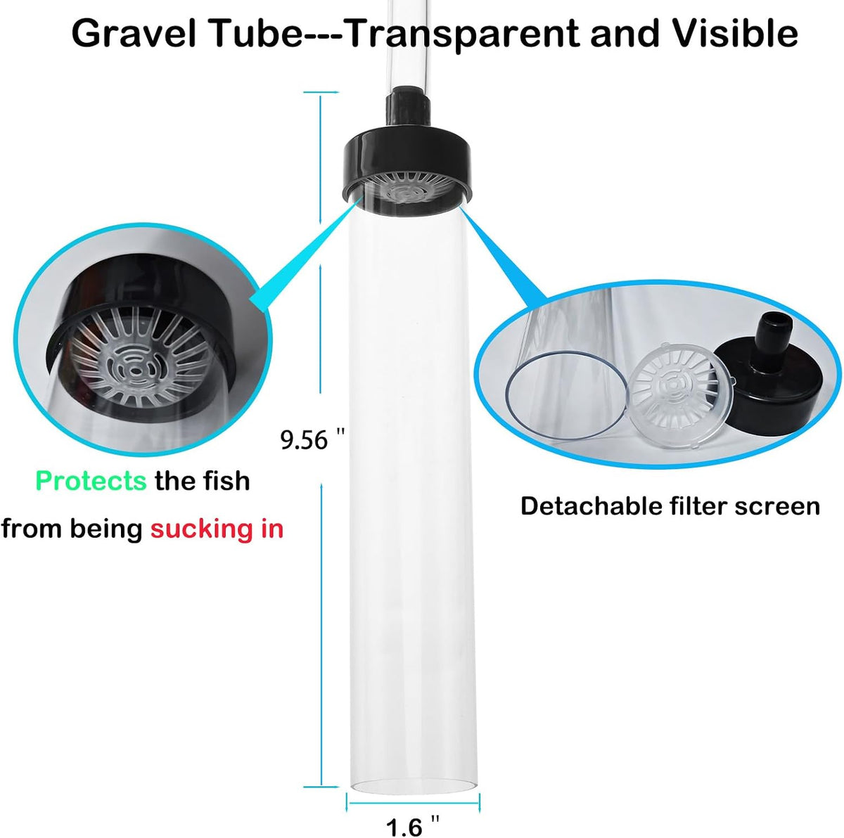 7ft Aquarium Siphon Vaccum Cleaner Fish Tank Water Changer Kit