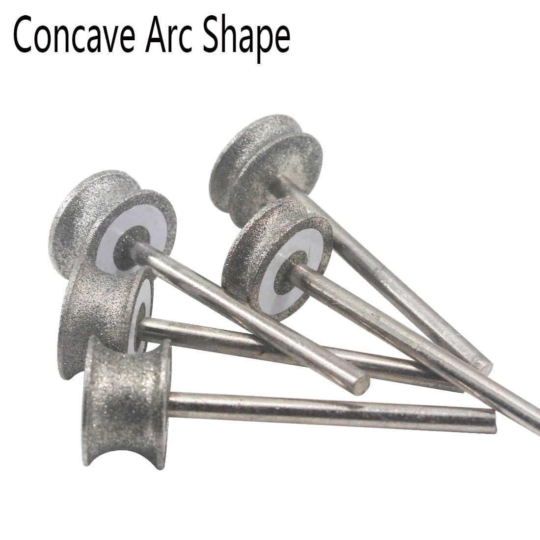 Luo ke 5 Pcs 80 Grit Concave Arc Diamond Burr Ring Making Bits