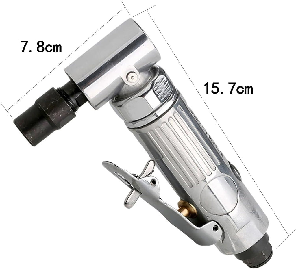 1/4 Inch Air Die Grinder, Right Angle, 20000 RPM Free Speed | 1/4" (6MM, 6.35MM) & 1/8" (3MM) Collet, Safety Lock