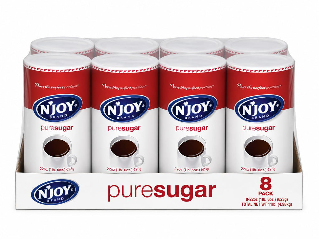 Pure Sugar, 8 Pack Canisters Pours the Perfect Portion