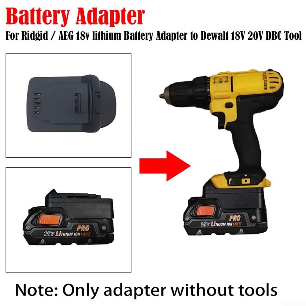 For Ridgid 18V Lithium Battery Adapter to 18V 20V MAX Compatible with Power Tools DCB180 DCB200