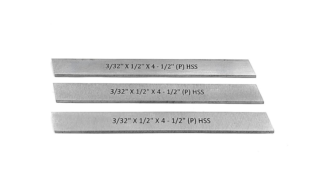 HSS Blade 3/32" X 1/2" X 4-1/2" Parting Machine Tools (3 Pcs Set)