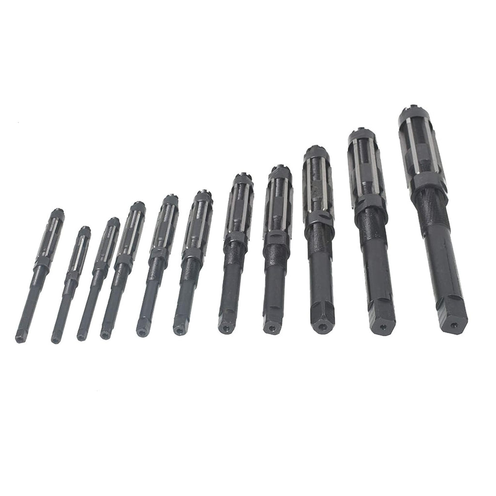 WFLNHB 11 Set High Speed Steel Adjustable Hand Reamers, H4-H14, 11.75mm-38mm, All 6 Blades Replacement for Drilling Machine and Other Machine, Metric