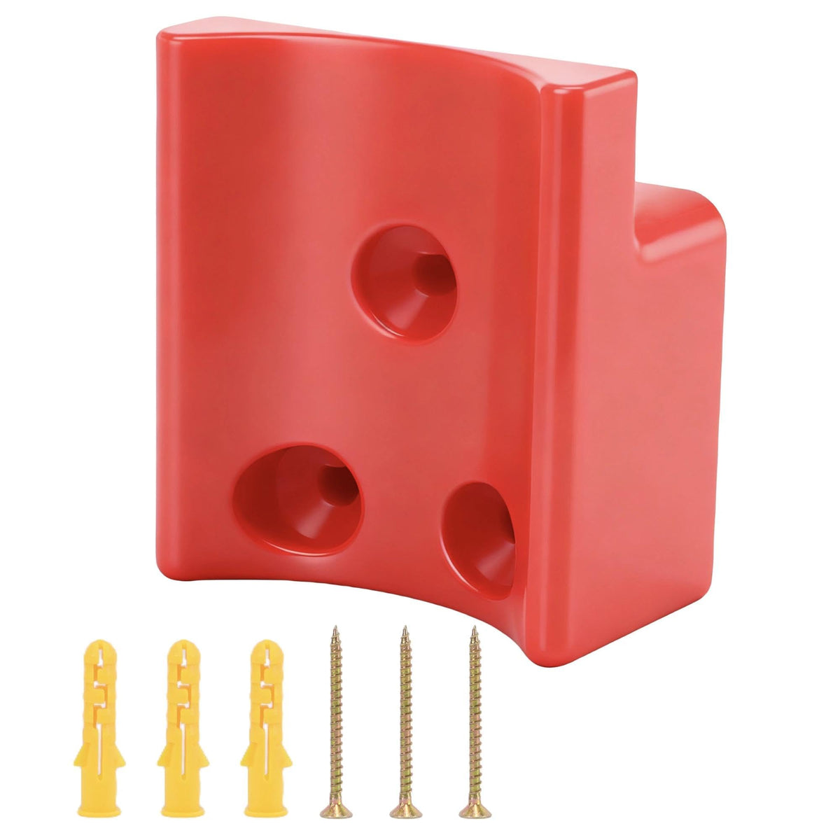Yudylg Grease Gun Holder Wall Mount Hanger Compatible with 2646 Series Grease Gun — Plastic Wall Mount Holder Bracket for Grease Gum, Includes Screws, 1 Pack, Red